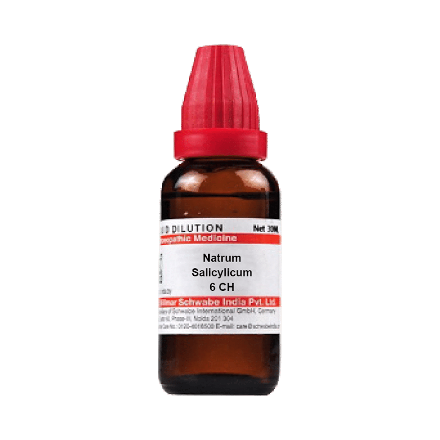 Dr Willmar Schwabe India Natrum Salicylicum Dilution 6 CH