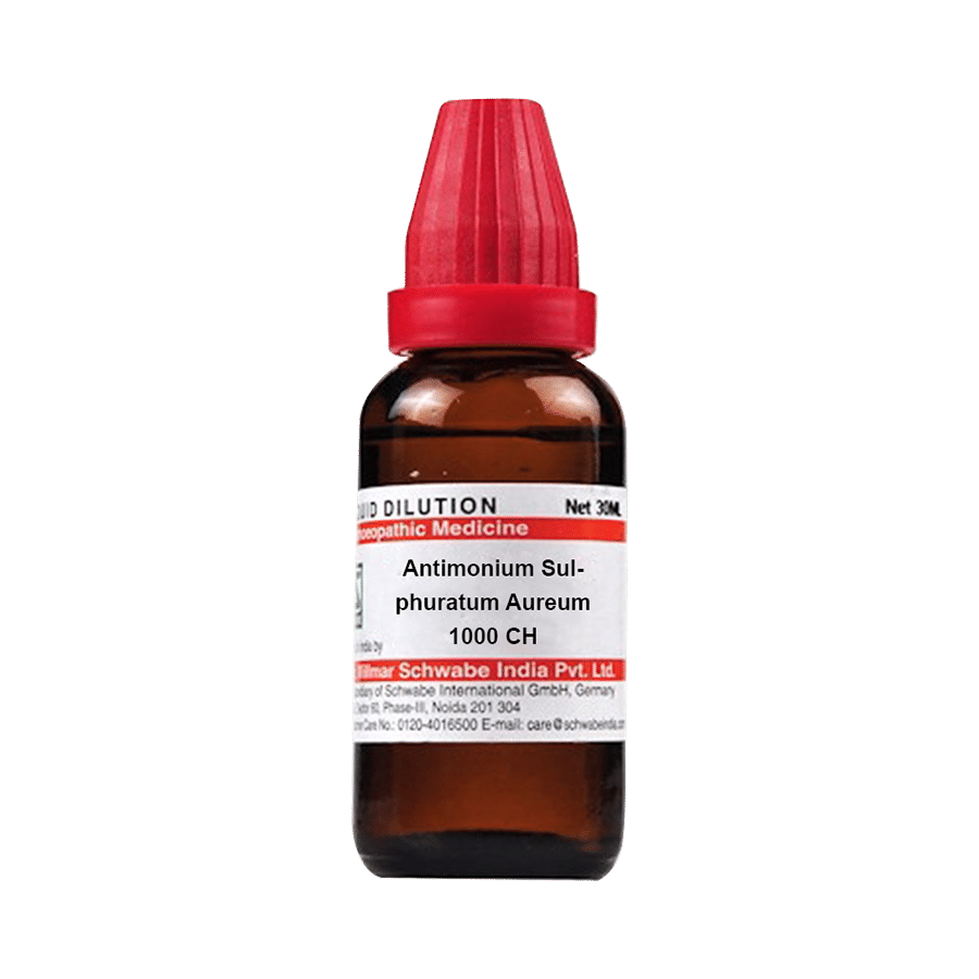 Dr Willmar Schwabe India Antimonium Sulphuratum Aureum Dilution 1000 CH