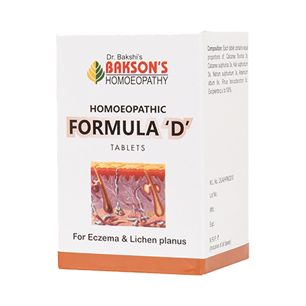 Bakson's Homoeopathic Formula 'D' Tablet