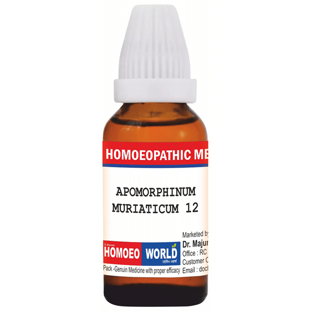 Dr. Majumder Homeo World Apomorphinum Muriaticum Dilution (30 ml Each) 12 CH