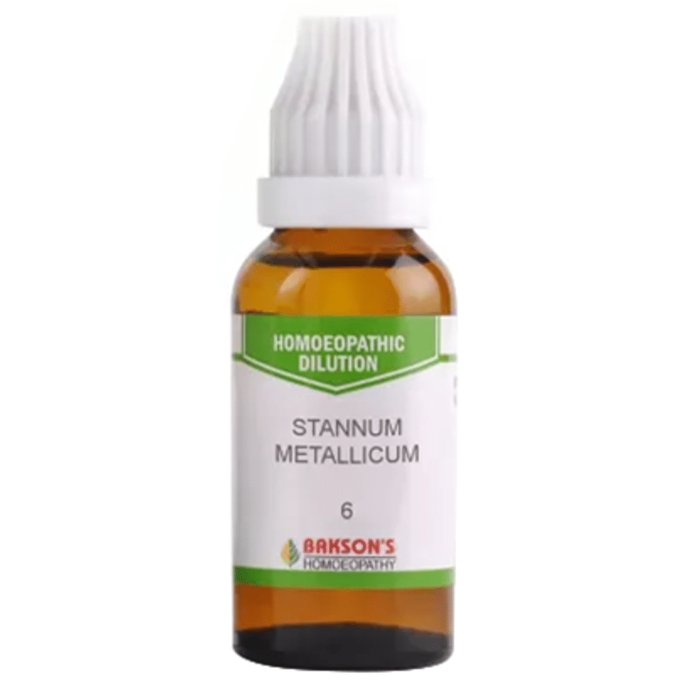 Bakson's Homeopathy Stannum Metallicum Dilution 6 CH