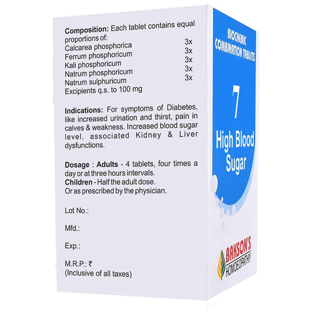 Bakson's Homeopathy Biocombination 7 Tablet