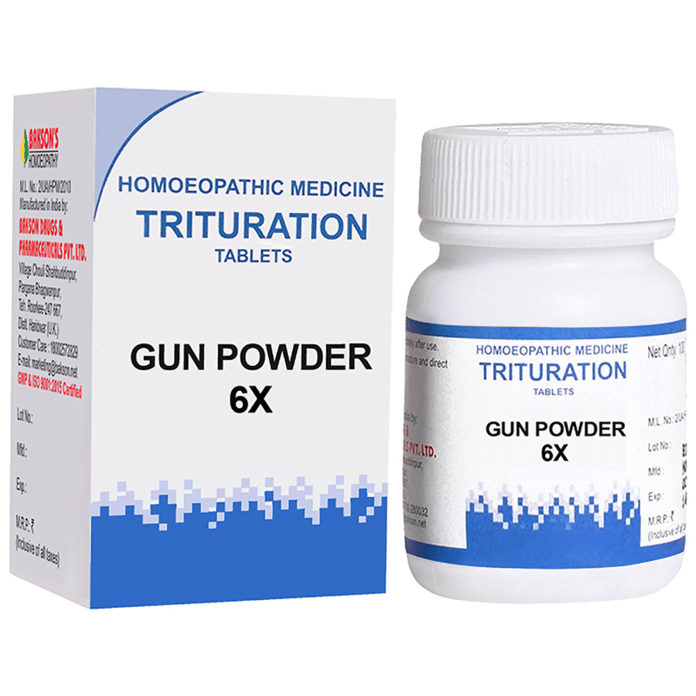 Bakson's Homeopathy Gun Powder Trituration Tablet 6X