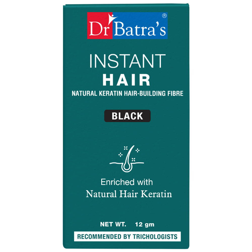 Dr Batra's Instant Hair Natural Keratin Hair Building Fibre Black