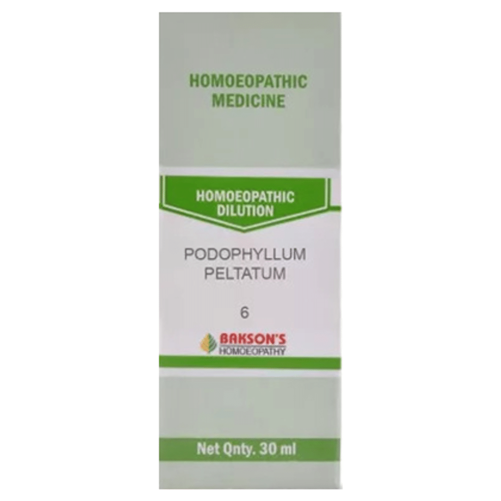 Bakson's Homeopathy Podophyllum Peltatum Dilution 6 CH