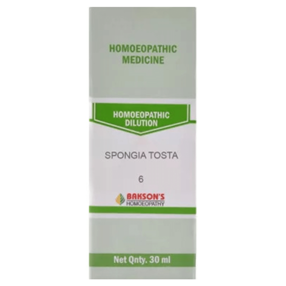 Bakson's Homeopathy Spongia Tosta Dilution 6 CH