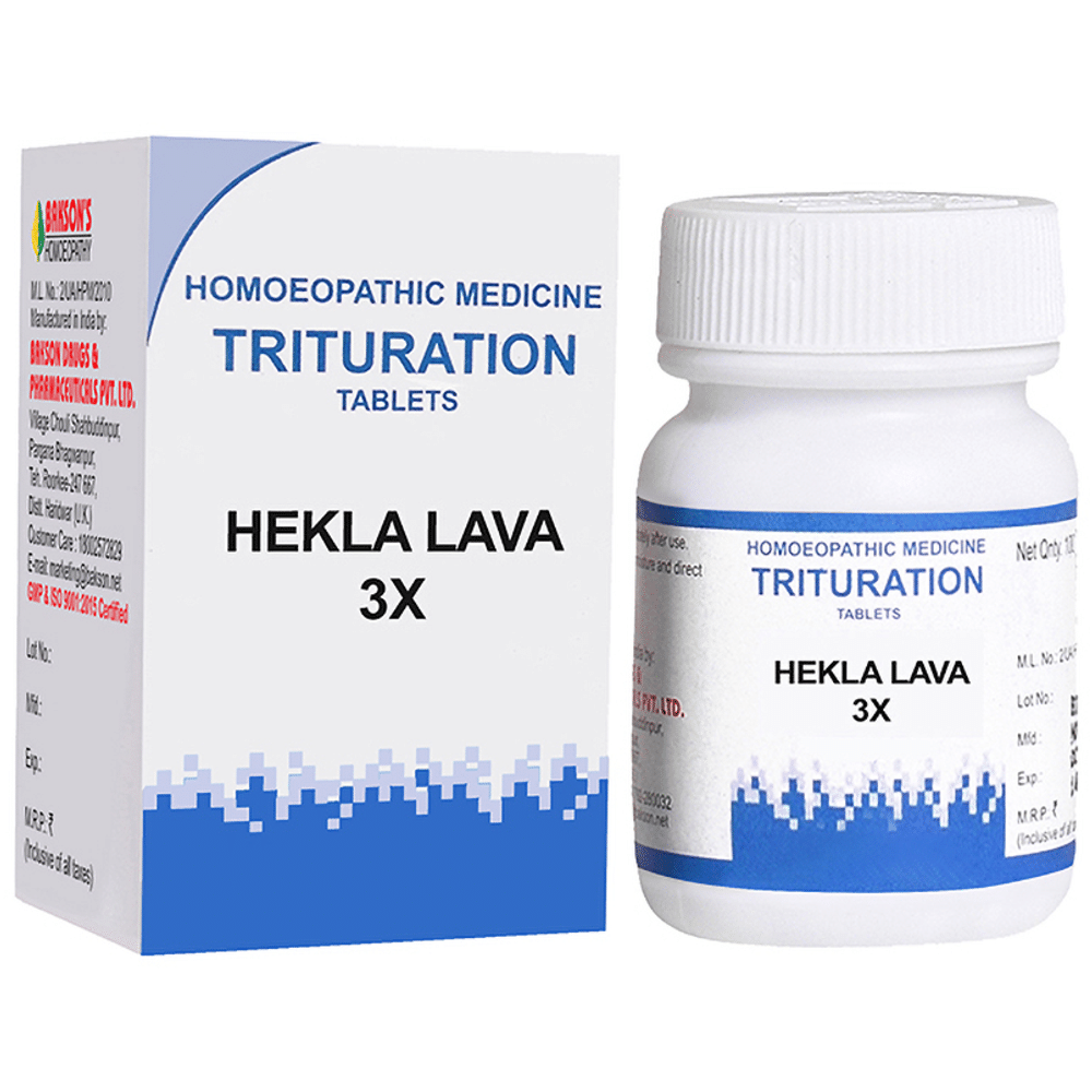 Bakson's Homeopathy Hekla Lava Trituration Tablet 3X