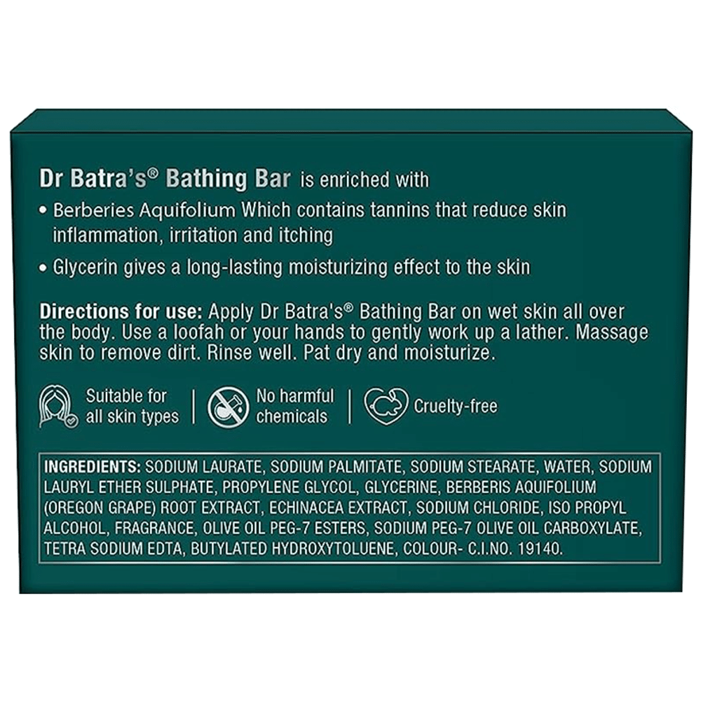 Dr Batra's Bathing Bar Enriched with Berberis Aquifolium & Echinacea