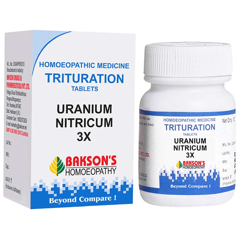 Bakson's Homeopathy Uranium Nitricum Trituration Tablet 3X