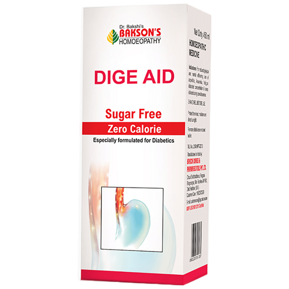 Bakson's Homeopathy Dige Aid Syrup Sugar Free