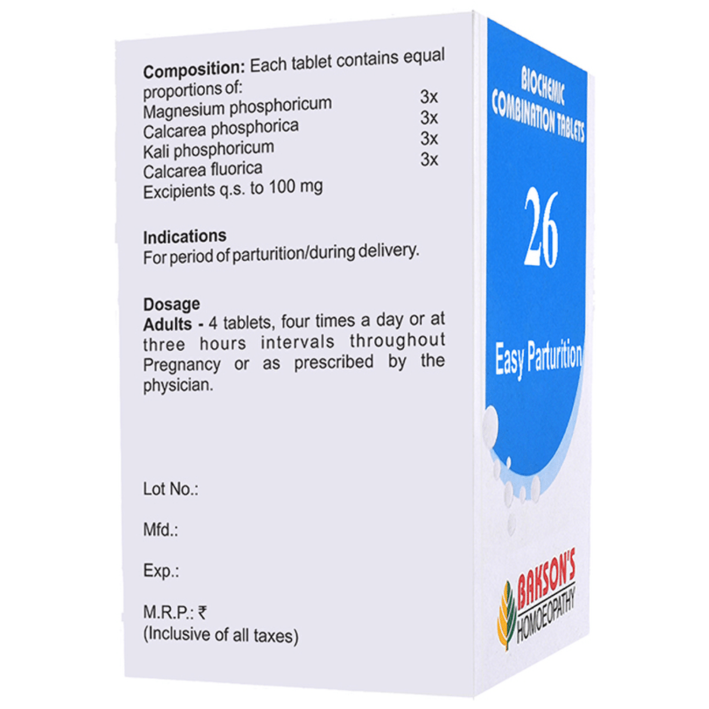 Bakson's Homeopathy Biocombination 26 Tablet