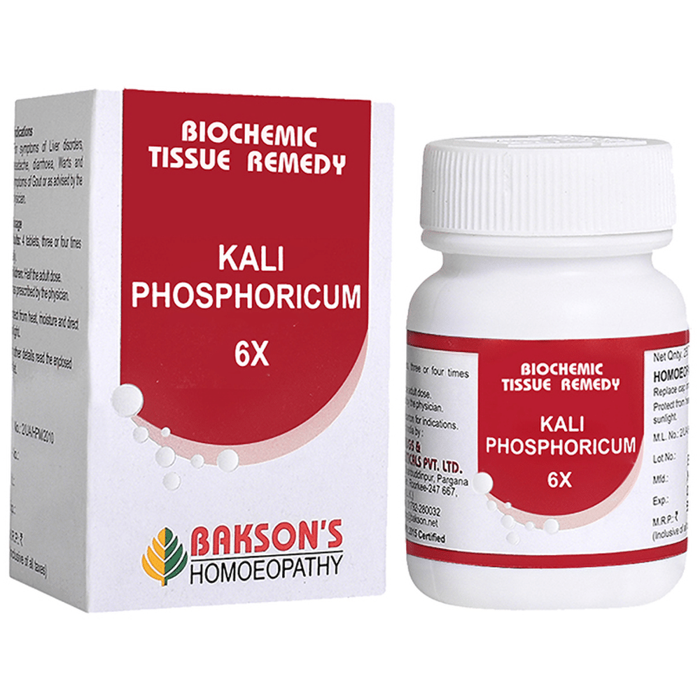 Bakson's Homeopathy Kali Phosphoricum Biochemic Tablet 6X