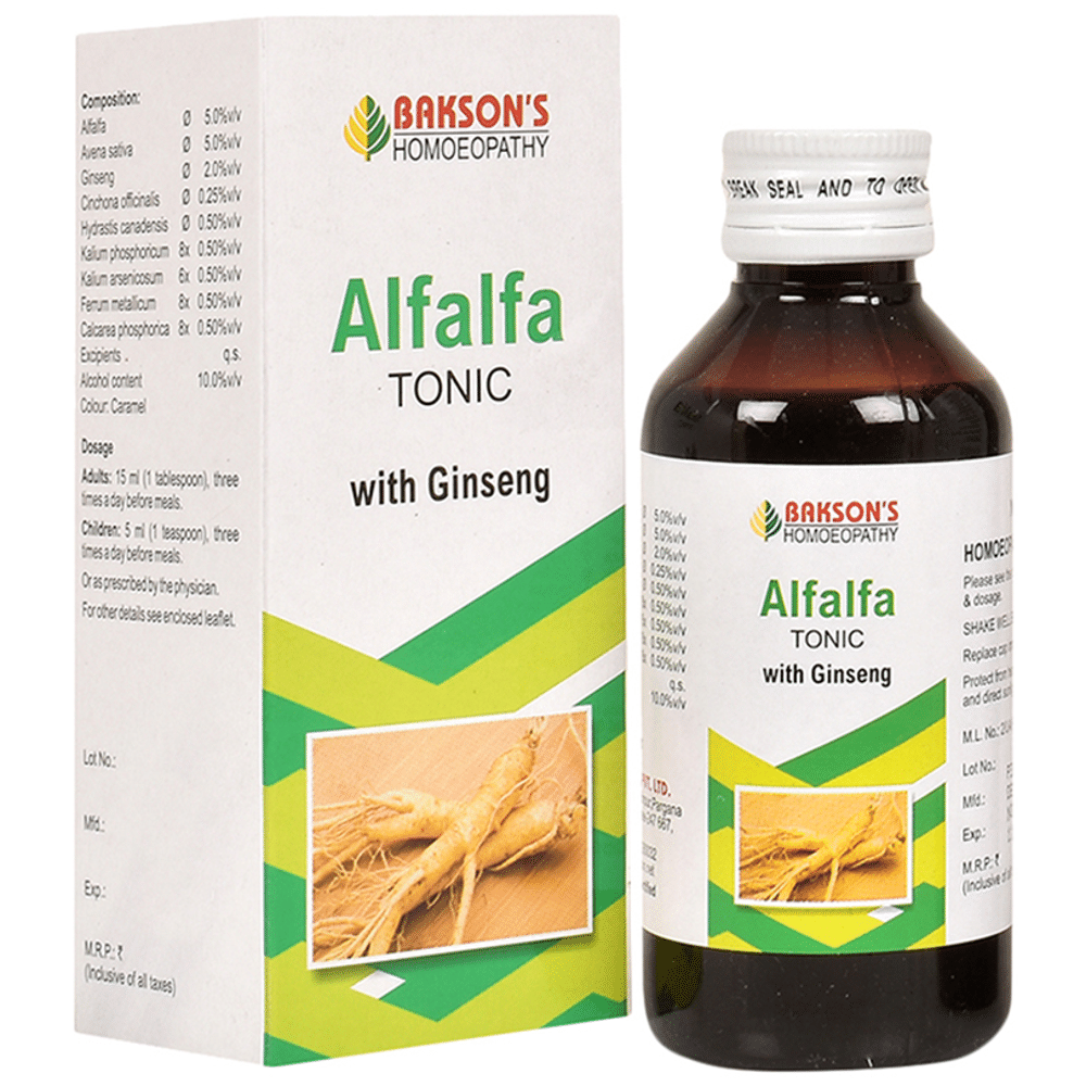 Bakson's Homeopathy Alfalfa Tonic with Ginseng