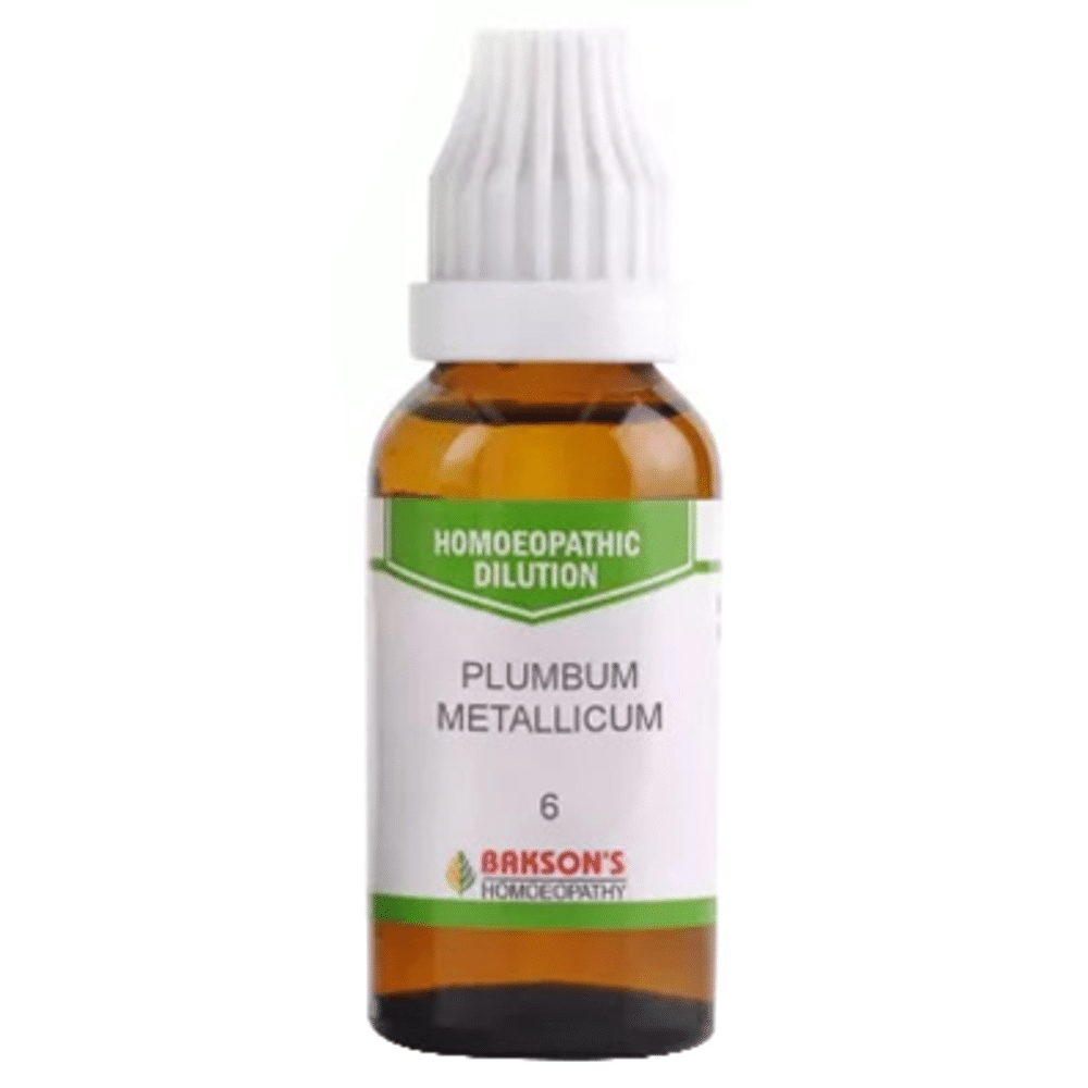 Bakson's Homeopathy Plumbum Metallicum Dilution 6 CH