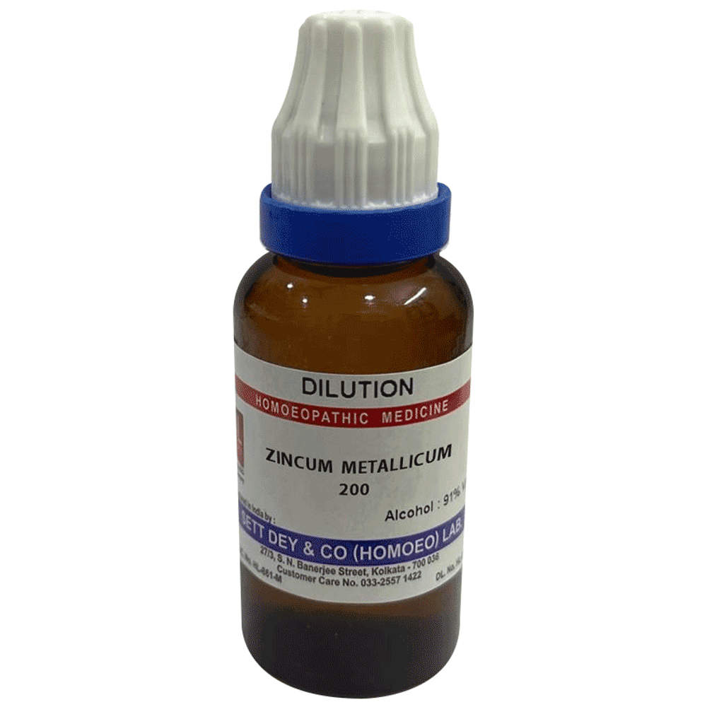 Sett Dey Zincum Metallicum Dilution 200