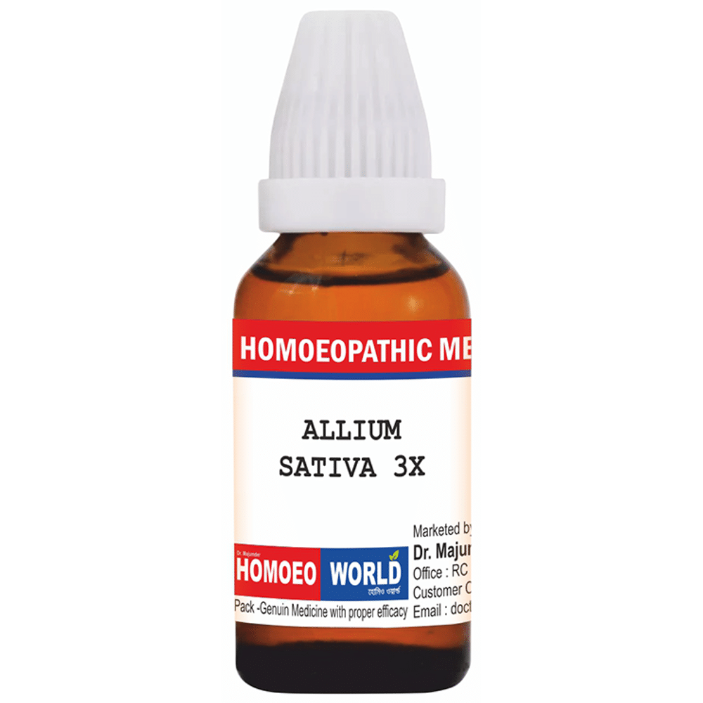 Dr. Majumder Homeo World Allium Sativa Dilution(30ml Each)  3X