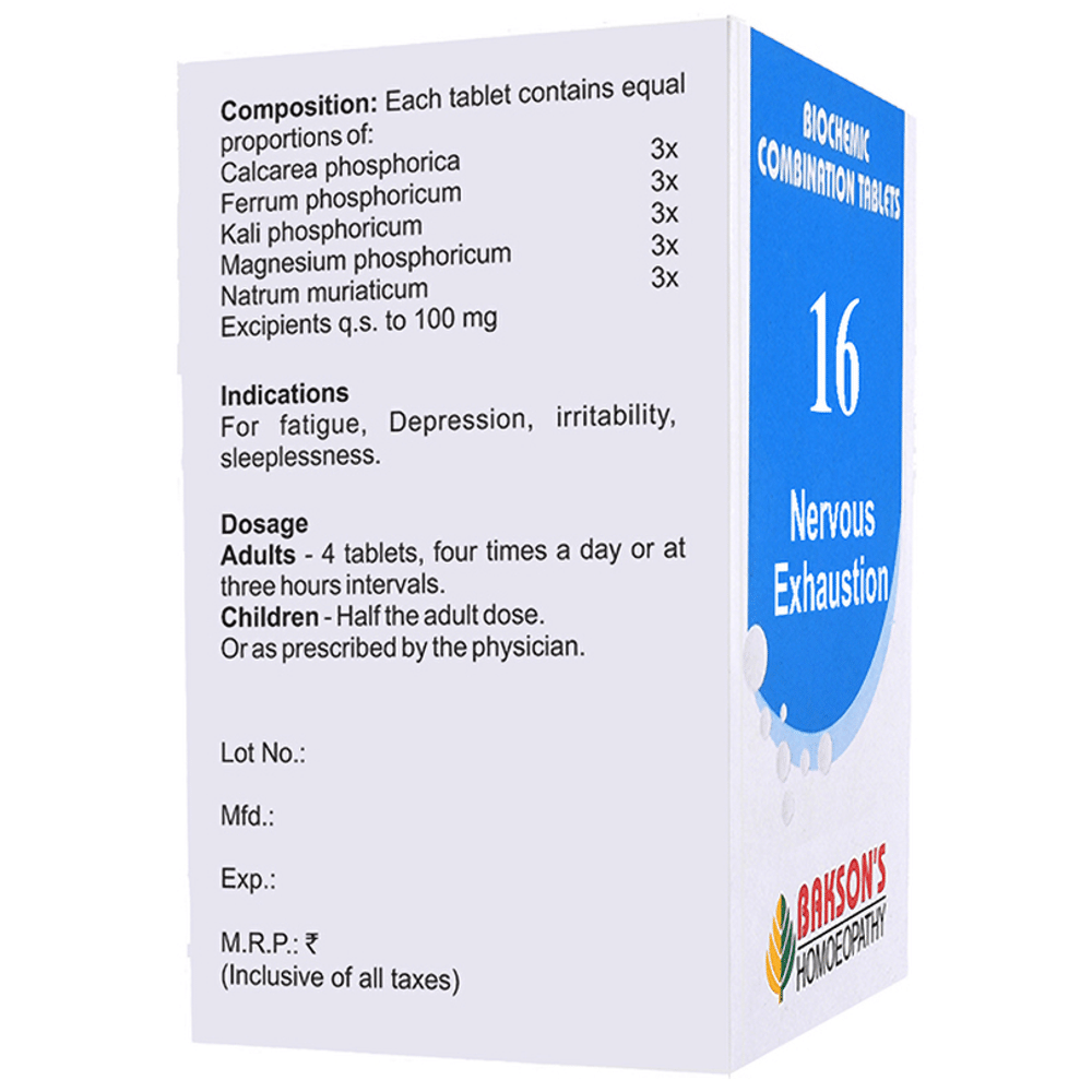 Bakson's Homeopathy Biocombination 16 Tablet