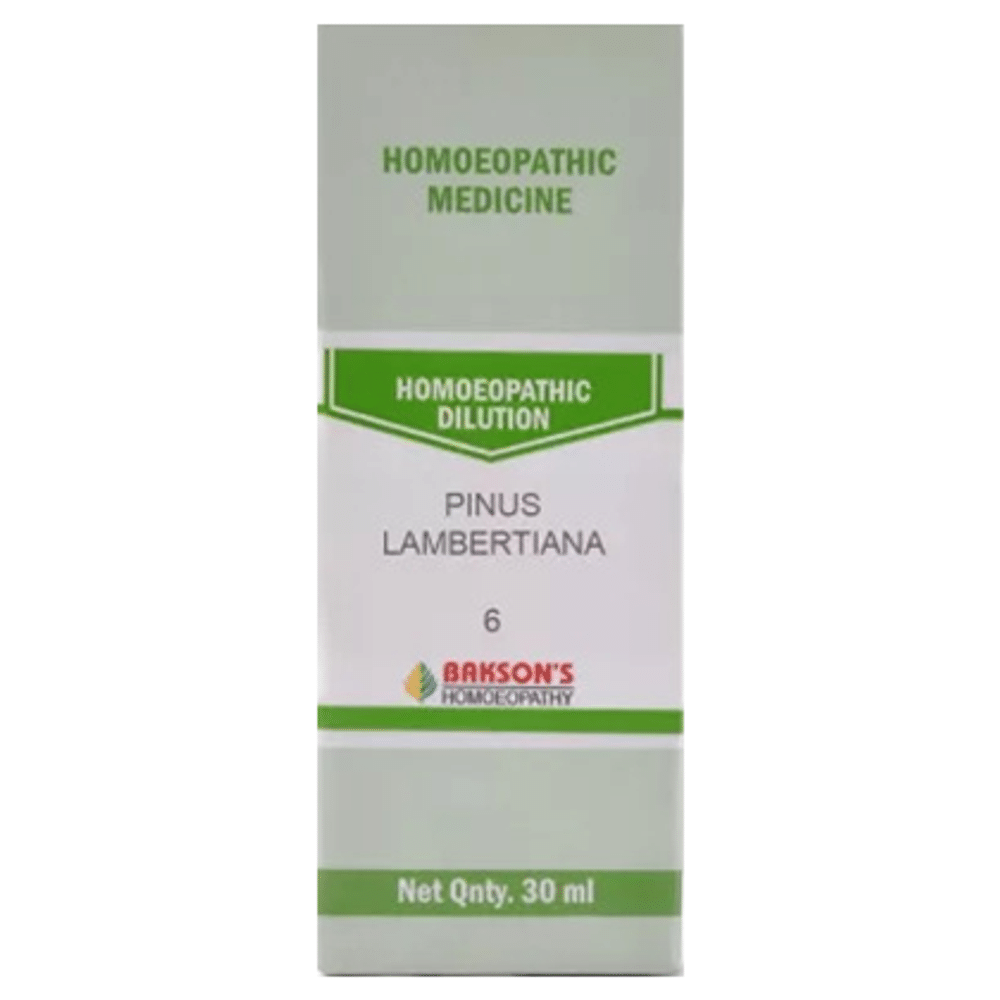 Bakson's Homeopathy Pinus Lambertiana Dilution 6 CH