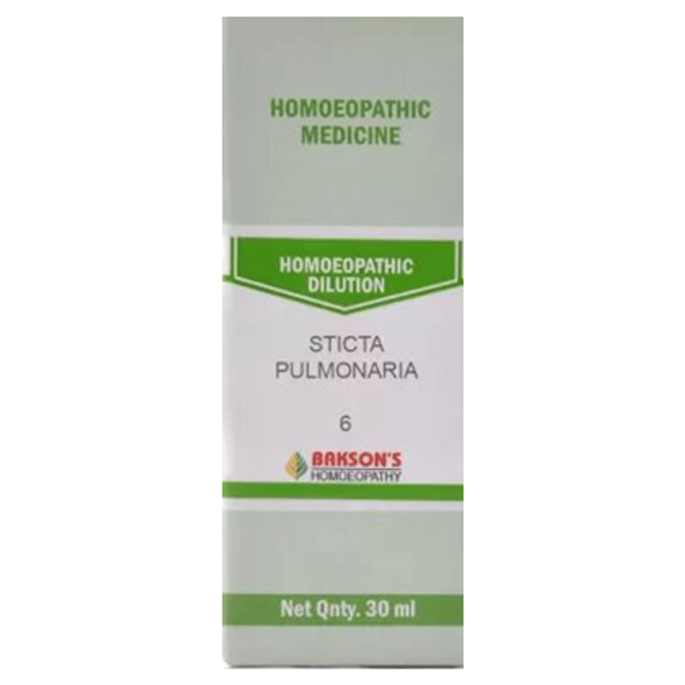 Bakson's Homeopathy Sticta Pulmonaria Dilution 6 CH