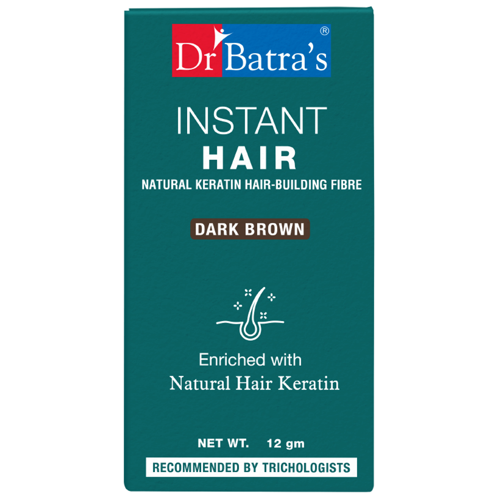 Dr Batra's Instant Hair Natural Keratin Hair Building Fibre Dark Brown