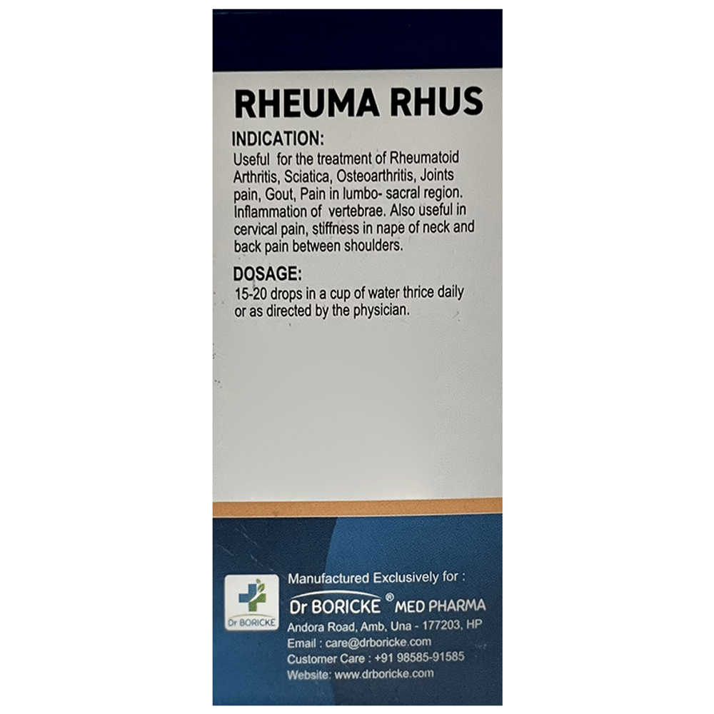 Dr Boricke Rheuma Rhus Oral Drops