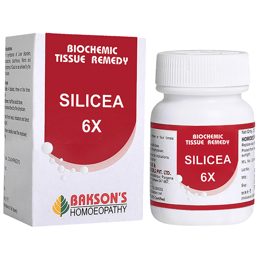 Bakson's Homeopathy Silicea Biochemic Tablet 6X