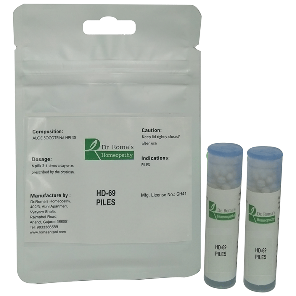 Dr. Romas Homeopathy HD-69 Piles, 2 Bottle of 2 Dram