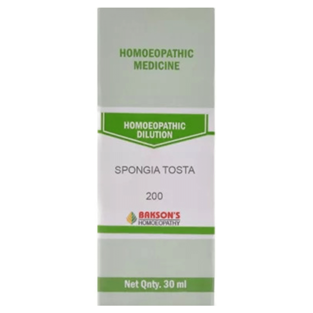 Bakson's Homeopathy Spongia Tosta Dilution 200 CH