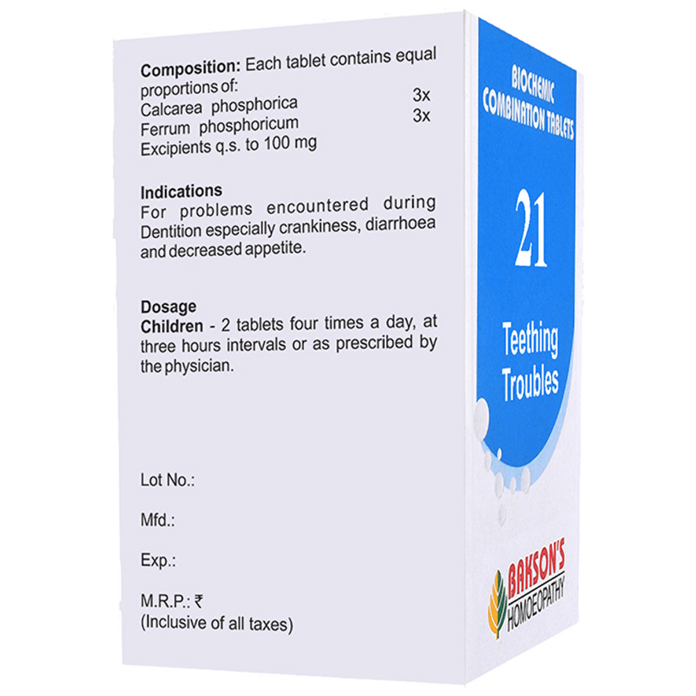 Bakson's Homeopathy Biocombination 21 Tablet