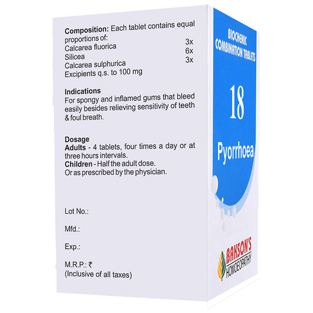 Bakson's Homeopathy Biocombination 18 Tablet