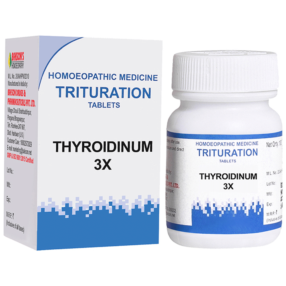 Bakson's Homeopathy Thyroidinum Trituration Tablet 3X