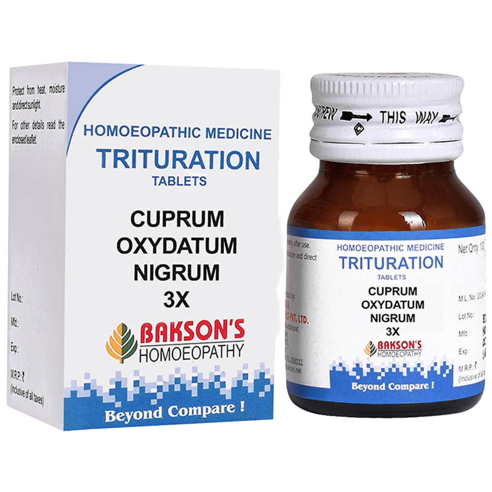 Bakson's Homeopathy Cuprum Oxydatum Nigrum Trituration Tablet 3X