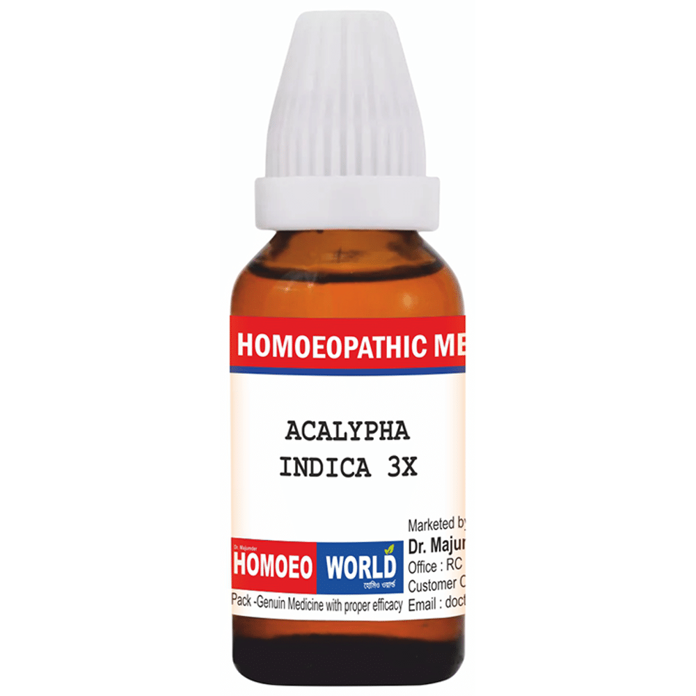 Dr. Majumder Homeo World Acalypha Indica Dilution (30ml Each) 3X