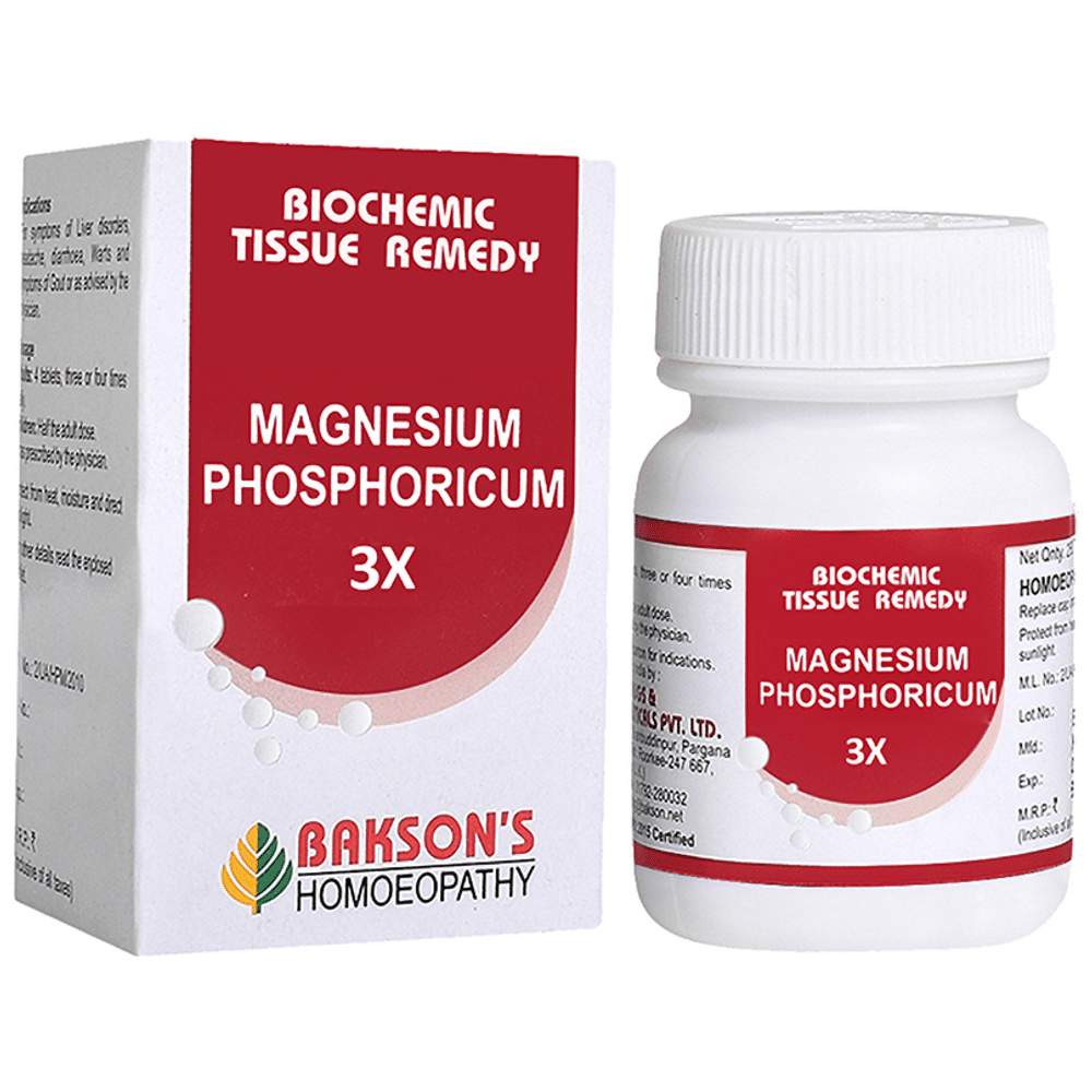 Bakson's Homeopathy Magnesium Phosphoricum Biochemic Tablet 3X