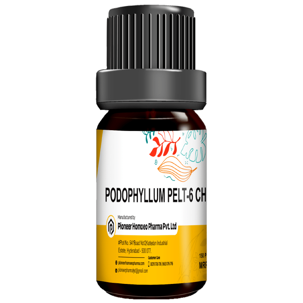 Pioneer Pharma Podophyllum Pelt Globules Pellets Multidose Pills 6 CH