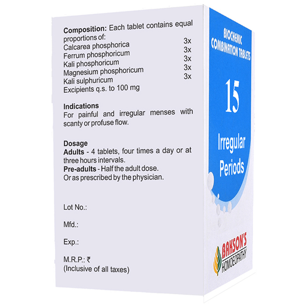 Bakson's Homeopathy Biocombination 15 Tablet