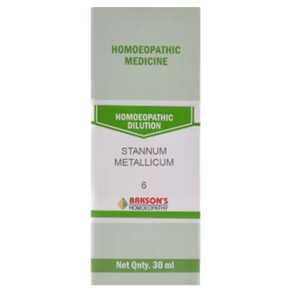 Bakson's Homeopathy Stannum Metallicum Dilution 6 CH