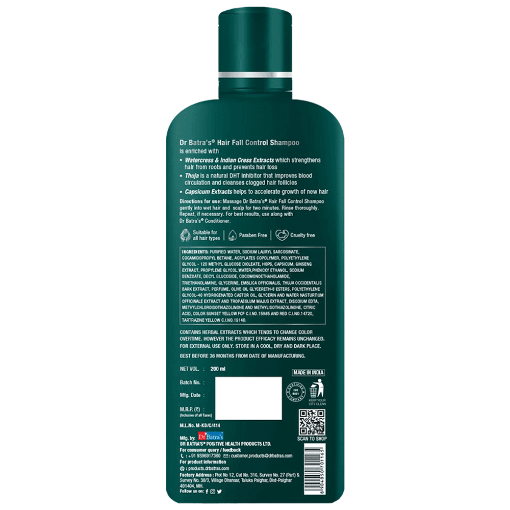 Dr Batra's Hair Fall Control Shampoo SLES Free