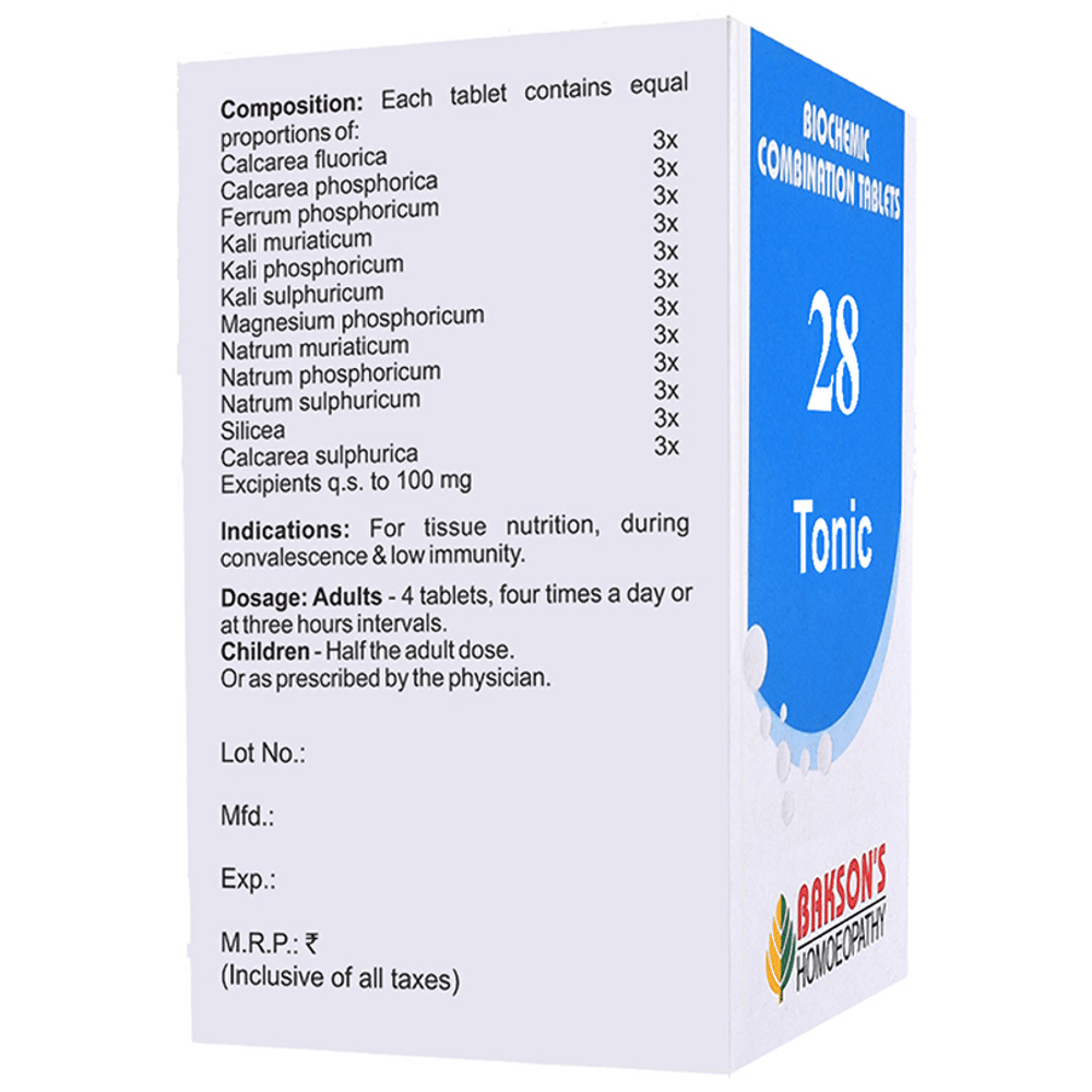 Bakson's Homeopathy Biocombination 28 Tablet