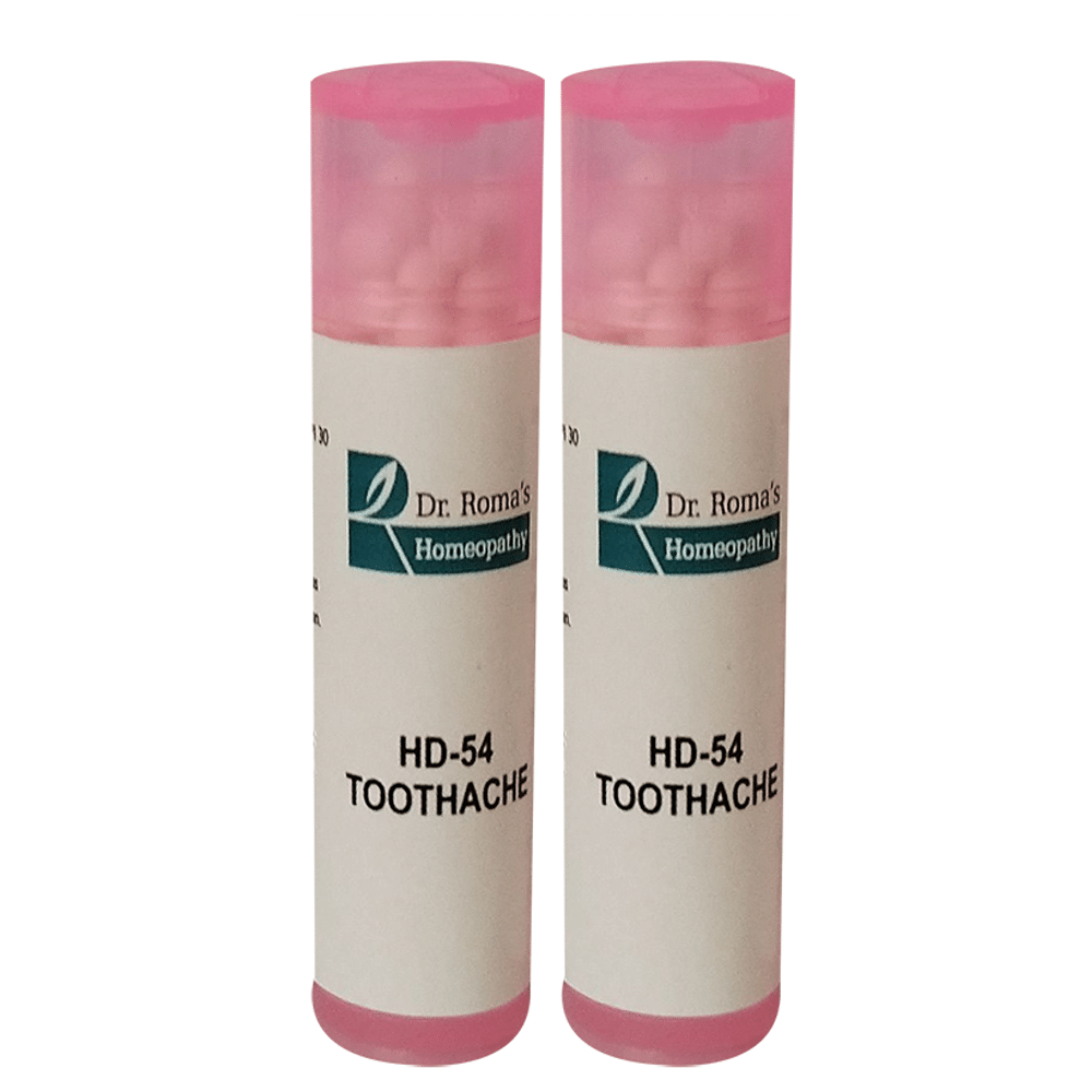 Dr. Romas Homeopathy HD-54 Toothache, 2 Bottles of 2 Dram