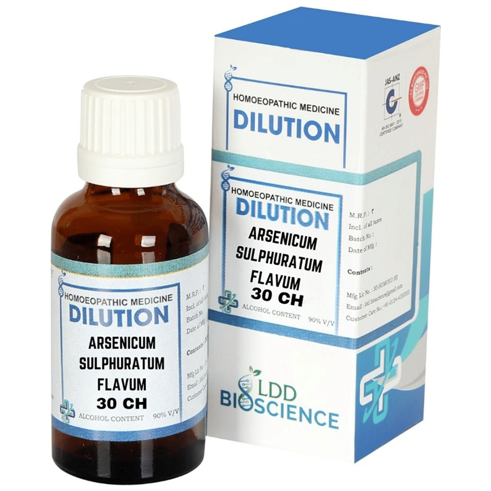 LDD Bioscience Arsenicum Sulphuratum Flavum Dilution 30 CH