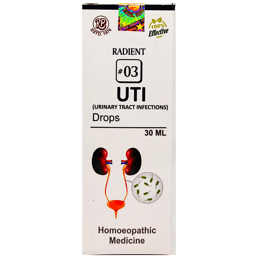 Radient 3 UTI (Urinary Tract Infections) Oral Drops