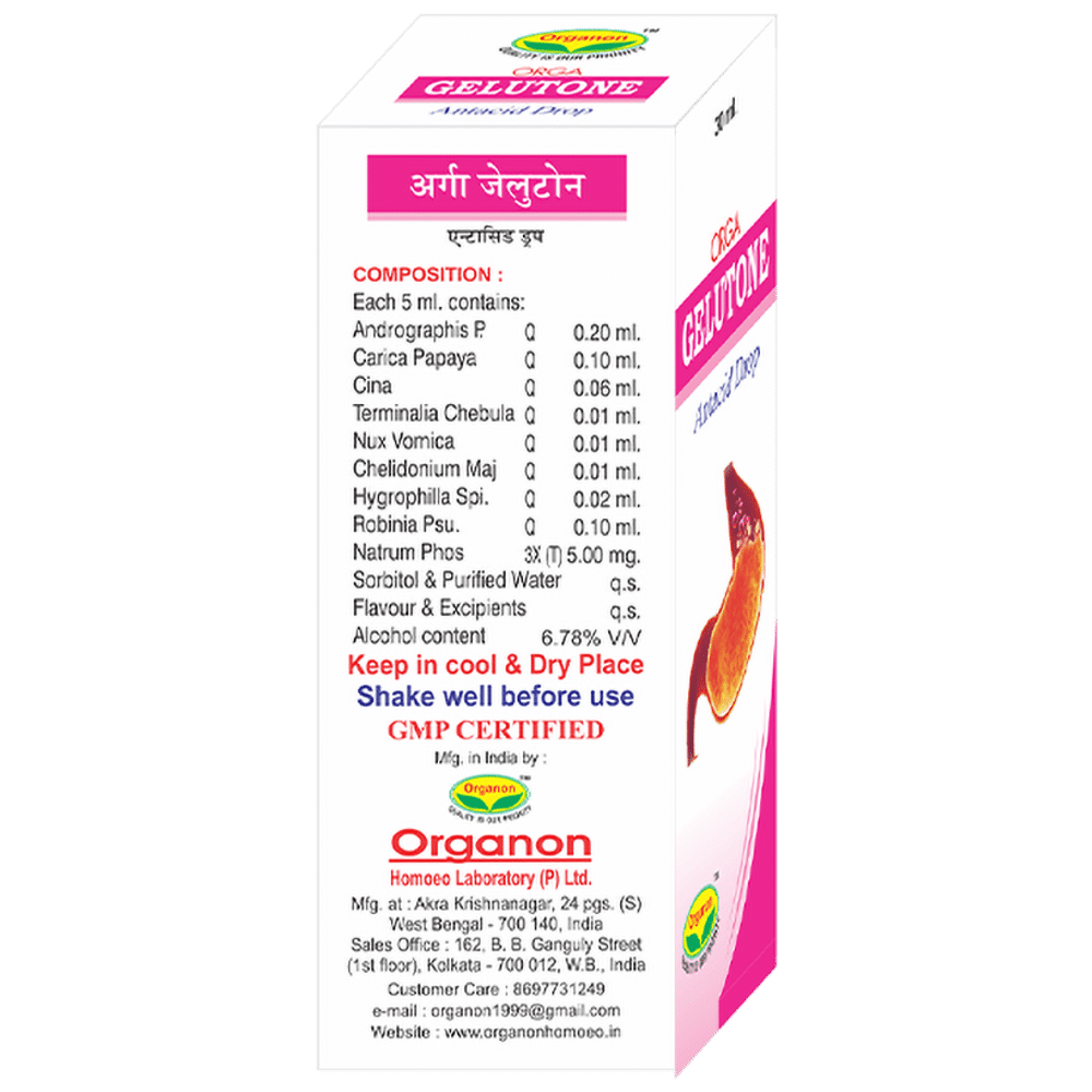 Organon Orga Gelutone Antacid Drop