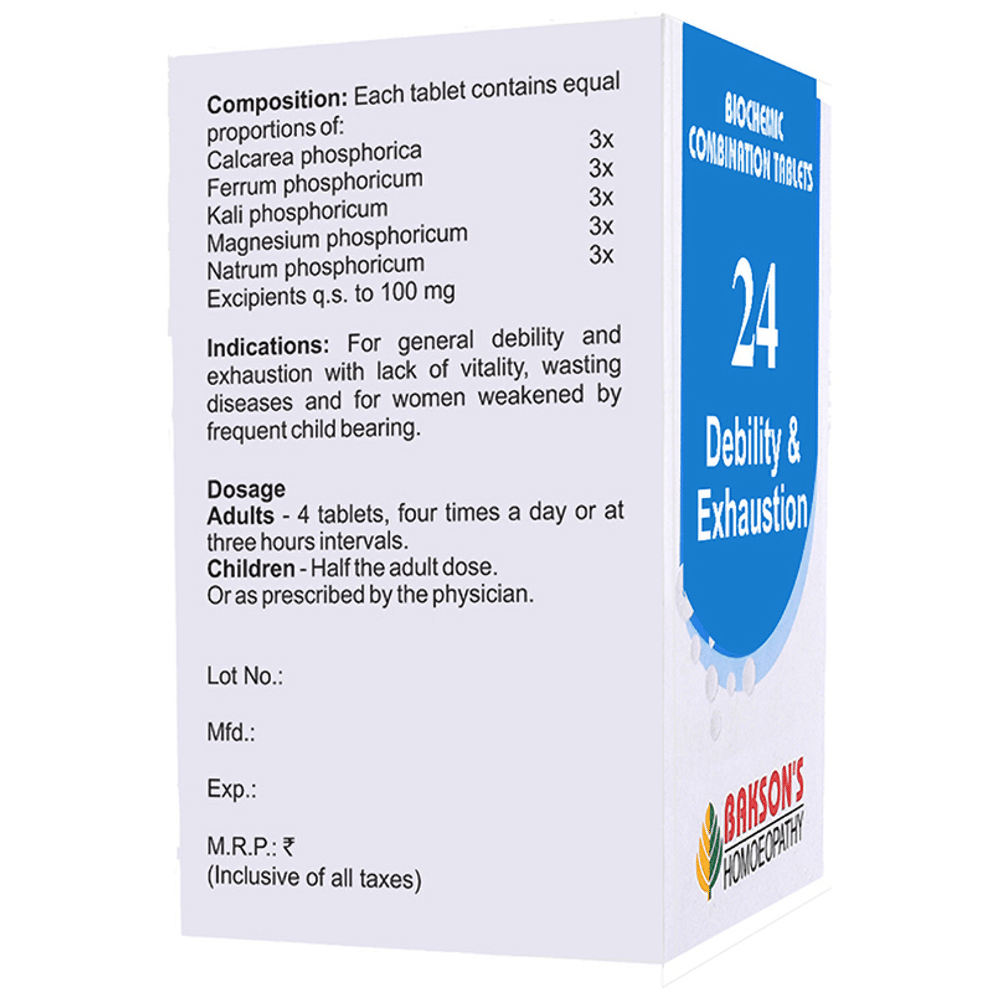 Bakson's Homeopathy Biocombination 24 Tablet