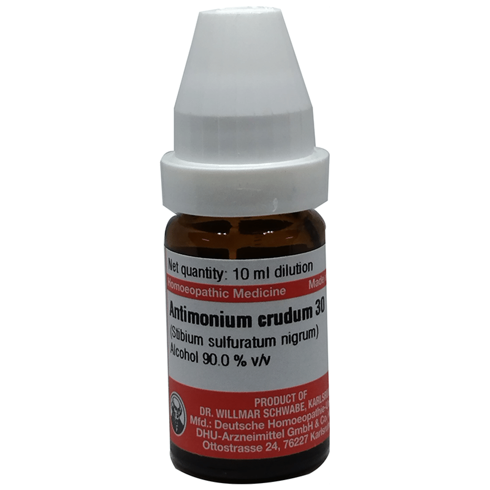 Dr Willmar Schwabe Germany Antimonium Crudum (Stibium Sulfuratum Nigrum) Dilution 30