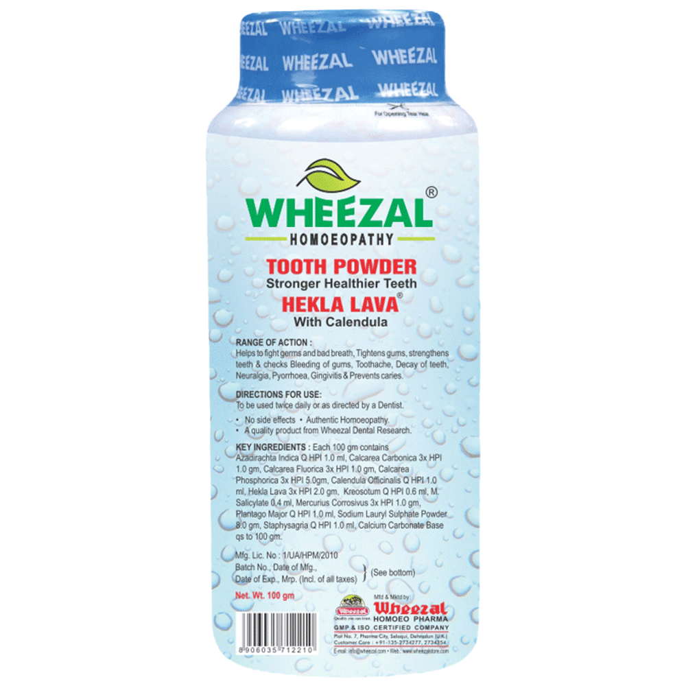 Wheezal Hekla Lava with Calendula Tooth Powder