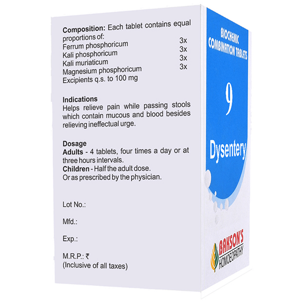 Bakson's Homeopathy Biocombination 9 Tablet