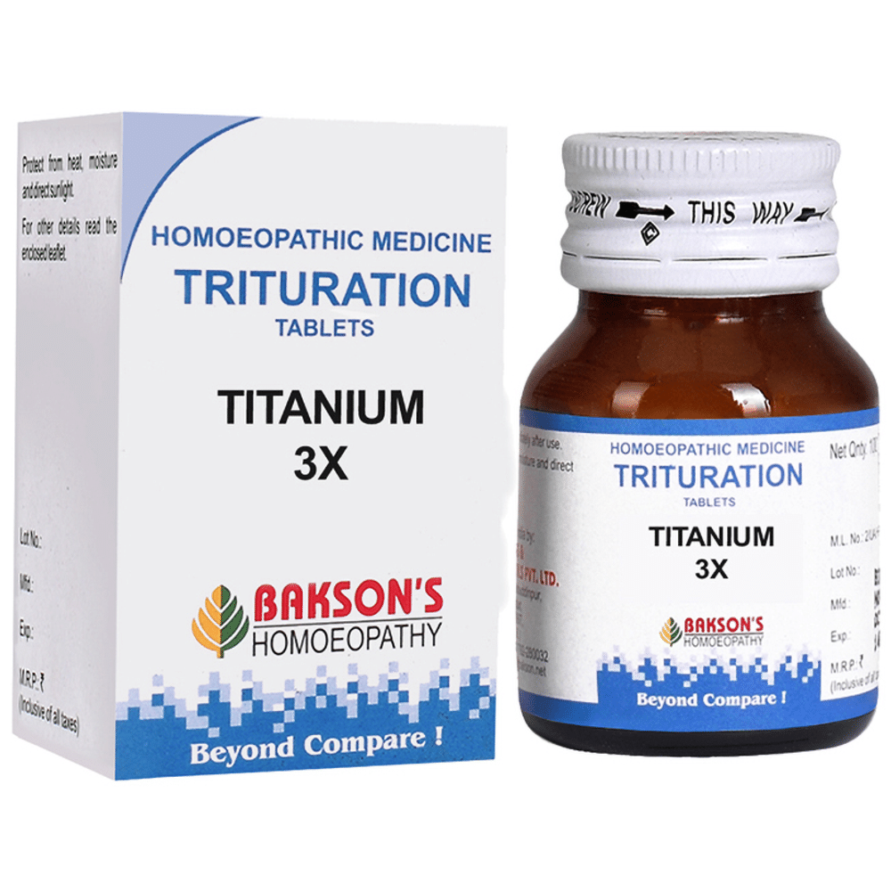 Bakson's Homeopathy Titanium Trituration Tablet 3X