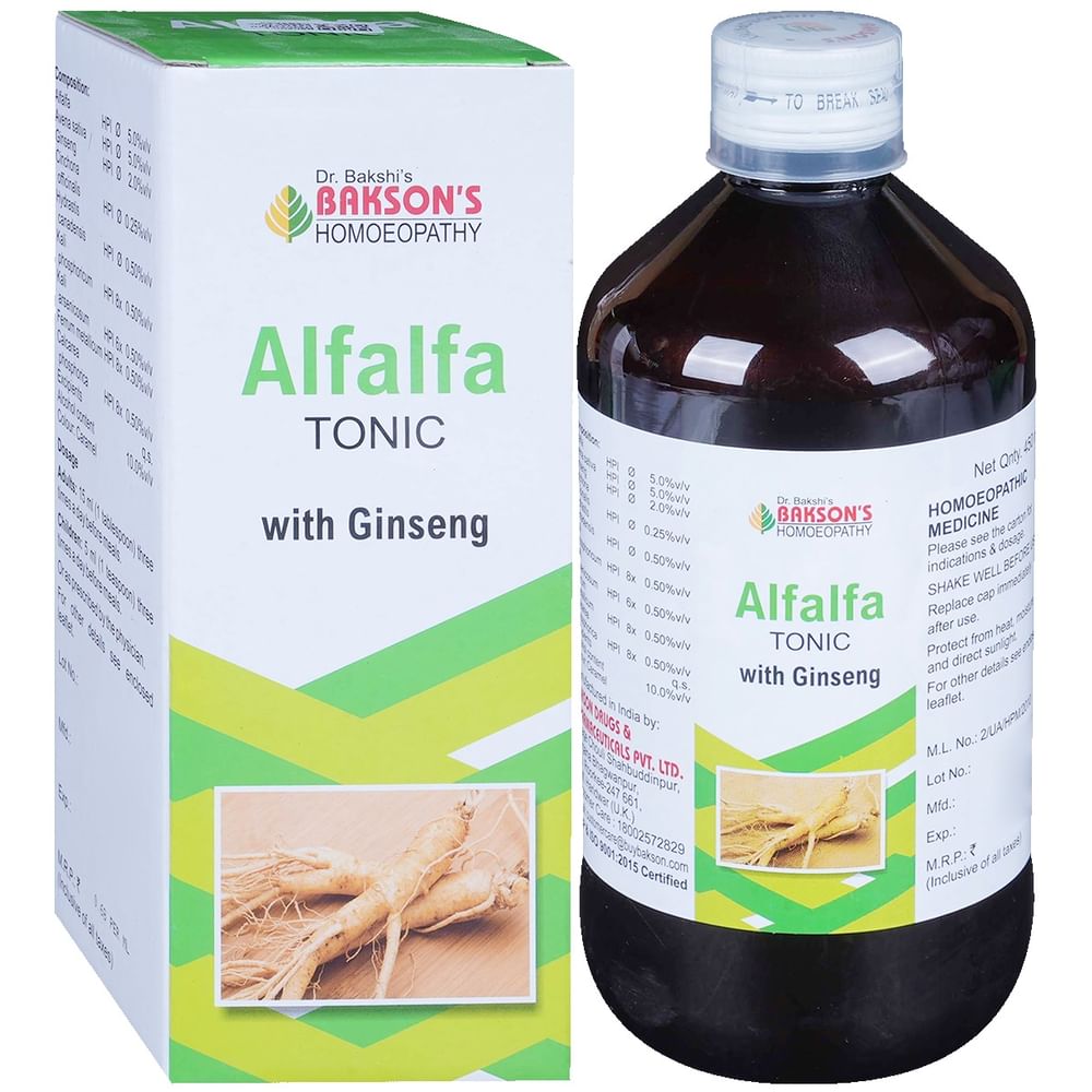 Bakson's Homeopathy Alfalfa Tonic with Ginseng