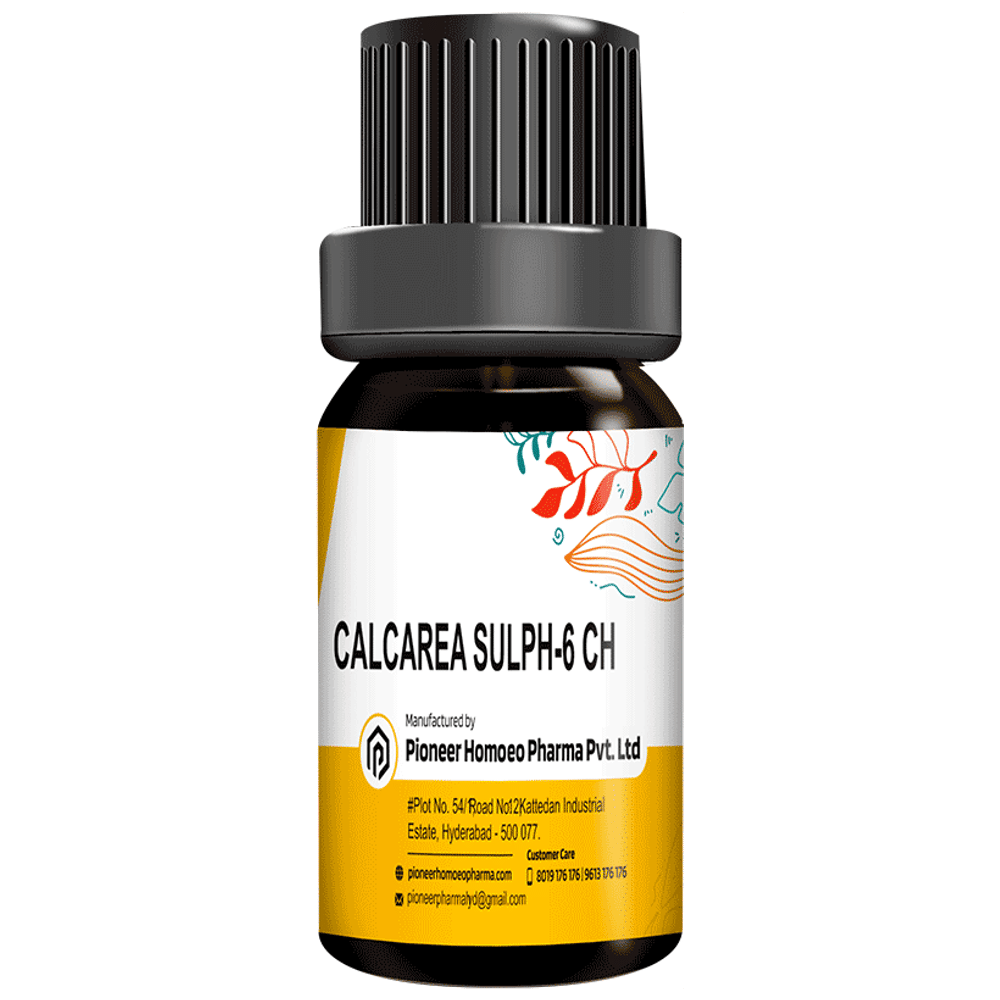 Pioneer Pharma Calcarea Sulph Globules Pellets Multidose Pills 6 CH